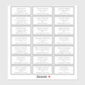 Wit Eenvoudig Minimalistisch Baby shower Gastadres Sticker (Vel)