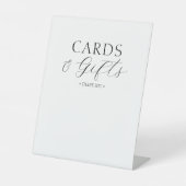 Wit Eenvoudig Minimalistisch Baby shower Kaarten & Reclamebord Met Voetstuk (Voorkant)