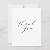 Wit Eenvoudig Minimalistisch Script Baby shower Bedankkaart (Voorkant)