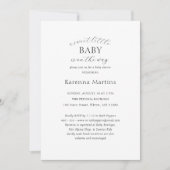 Wit Eenvoudig Minimalistisch Zoet Klein Baby showe Kaart (Voorkant)