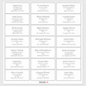 Wit Eenvoudig Modern Kerstmis Gastadres Sticker (Vel)