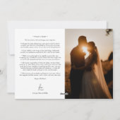 Wit Eenvoudig Modern Kerstmis Vrolijk Getrouwd Fot Feestdagenkaart (Achterkant)