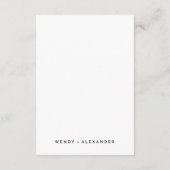 Wit Eenvoudig Modern Script Bruiloft Details Informatiekaartje (Achterkant)