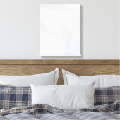 Wit, eenvoudig, modern, stedelijk, koel, trendpatr canvas afdruk (Insitu (Slaapkamer))