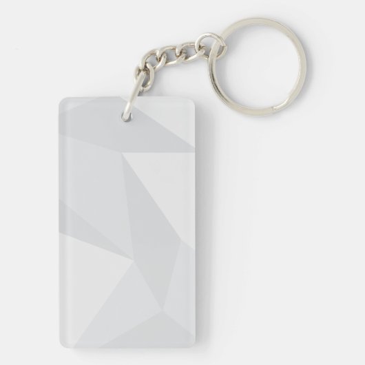 Wit, eenvoudig, modern, stedelijk, koel, trendpatr sleutelhanger (achterkant)
