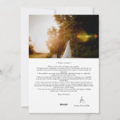 Wit Eenvoudig Modern Vrolijk Getrouwd Portret Feestdagenkaart (Achterkant)