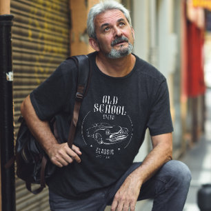 Wit Eenvoudig Old School Speed T-shirt