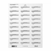 Wit eenvoudig retouradres 16 Label (Full Sheet)
