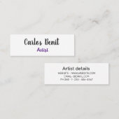 wit eenvoudig VISITEKAARTJE met minimale tekststij Contactkaartje (Voorkant / Achterkant)