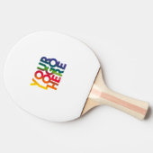 Wit Eenvoudig Zakelijk Logo Tafeltennis Tafeltennisbatje (Zijkant)