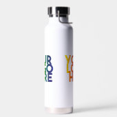 Wit Eenvoudig Zakelijk Logo Waterfles (Links)