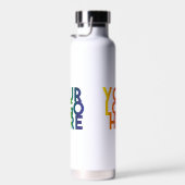 Wit Eenvoudig Zakelijk Logo Waterfles (Rechts)