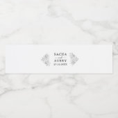 Wit Eenvoudige elegante bruiloft gunsten rustiek Waterfles Etiket (Enkel label)