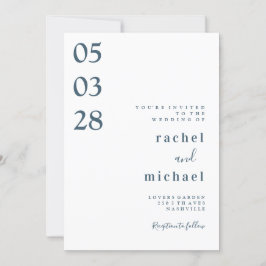 Wit Eenvoudige elegante uitnodiging