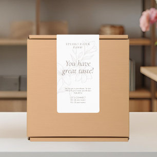 Wit Eenvoudige moderne bloemist verzendlabels Etiket