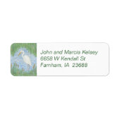 Wit Egret retour adres label (Voorkant)