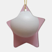 Wit Ei Keramisch Ornament (Links)