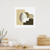 Wit Ei Modern Bauhaus Design Poster (Keuken)