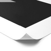 Wit Ei Modern Bauhaus Design Zwart Wit Poster (Hoek)