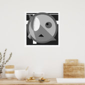 Wit Ei Modern Bauhaus Design Zwart Wit Poster (Keuken)