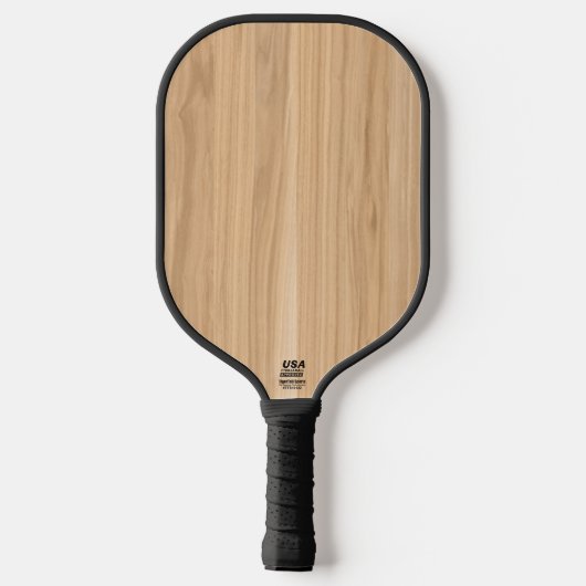 wit eikenhout pickleball paddle (Achterkant)