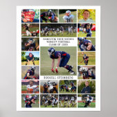Wit eindexamenjaar sport 22 foto collage poster (Voorkant)