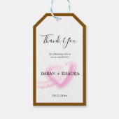 Wit Elegant Bedankt Favoriet Gift Cadeaulabel (Voorkant)