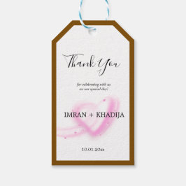 Wit Elegant Bedankt Favoriet Gift Cadeaulabel