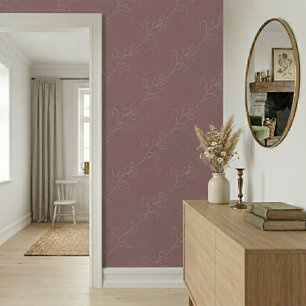 Wit Elegant Bloemendecor Modern Wol Maauv Behang