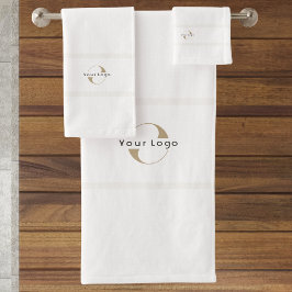 Wit Elegant Business logo Hotel merk Bad Handdoek