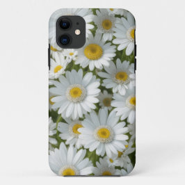 Wit Elegant Daisies Telefoonhoesje Case-Mate iPhone Case