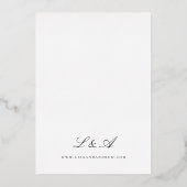 Wit Elegant Folie Uitnodiging (Achterkant)