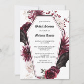 Wit Elegant Gotisch Rozen Kist Vrijgezellenfeest Kaart (Voorkant)