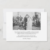 Wit Elegant Handgeschreven Script Fotobruiloft Bedankkaart (Achterkant)