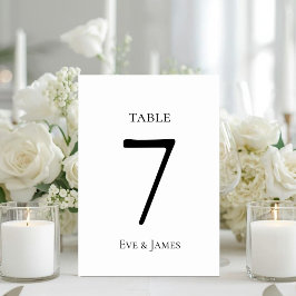 Wit Elegant Lettertype Modern Formeel Huwelijk Kaart