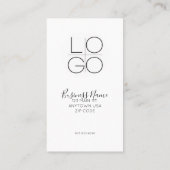 Wit Elegant Minimaal Script Promo Korting QR Visitekaartje (Achterkant)