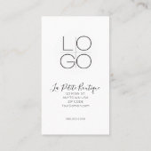 Wit Elegant Minimaal Script VIP Lidmaatschap Klantenkaartje (Achterkant)