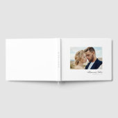 Wit Elegant Modern Eenvoudig Script Foto Bruiloft Gastenboek (Volledig)