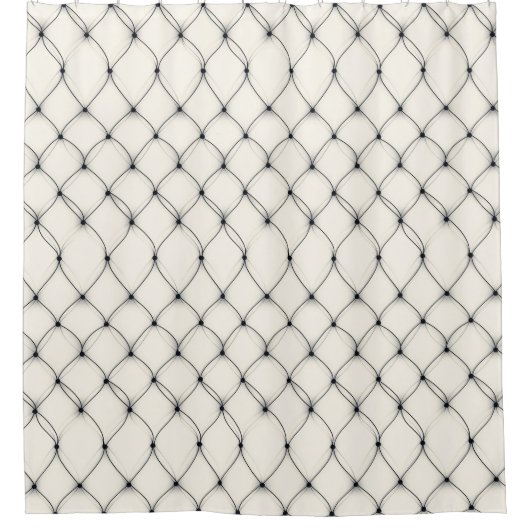 Wit elegant patroon douchegordijn (Voorkant)