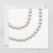 Wit Elegant Pearl Vrijgezellenfeest Kaart (Achterkant)
