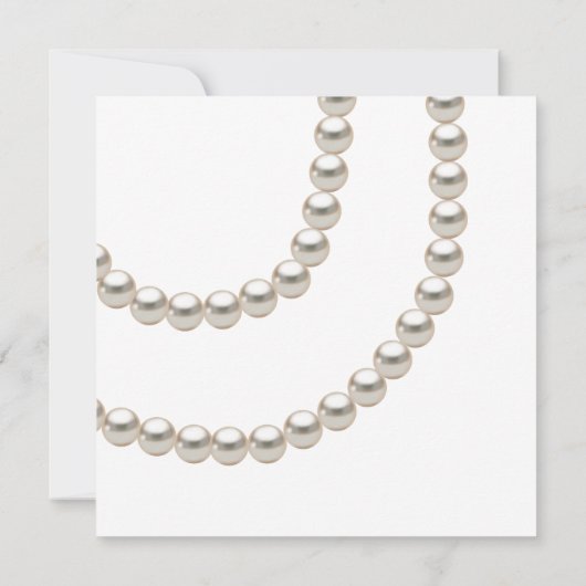 Wit Elegant Pearl Vrijgezellenfeest Kaart (Achterkant)
