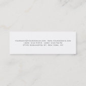 Wit Elegant Script Eenvoudig Trendy Professional Mini Visitekaartje (Achterkant)