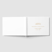 Wit Elegant Script Minimaal Goud Moslim Bruiloft Gastenboek (Volledig)