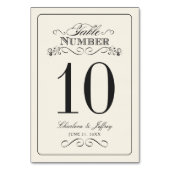  Wit Elegant Trouwtafel Nummer WT313 Kaart (Achterkant)