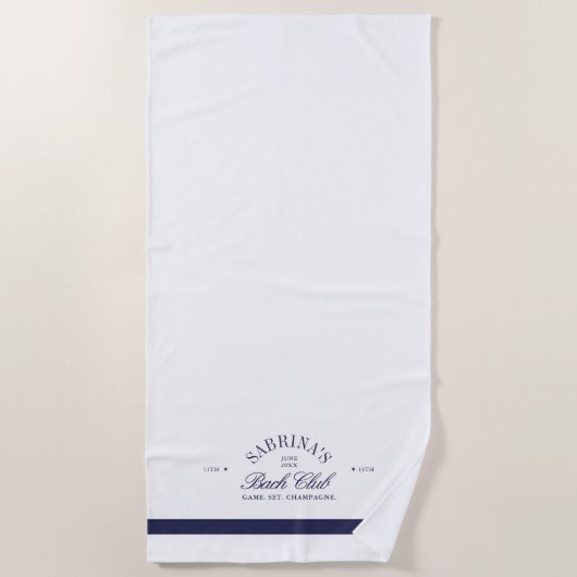 Wit Elegant vrijgezellenweekend Strandlaken (Voorkant)