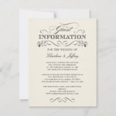  Wit Elegante Trouwinformatie WT313 Kaart (Voorkant)