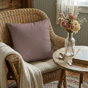 Wit Elegeant Bloemendecor Moderne Wol Mauve Kussen