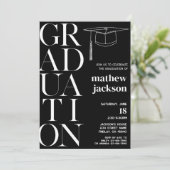 Wit elke kleur achtergrond '24 afstudeerfeest kaart (Staand voorkant)