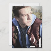 Wit elke kleur achtergrond '24 afstudeerfeest kaart (Achterkant)