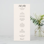 Wit Ellegant Klassiek Huwelijksmenu Menu (Staand voorkant)